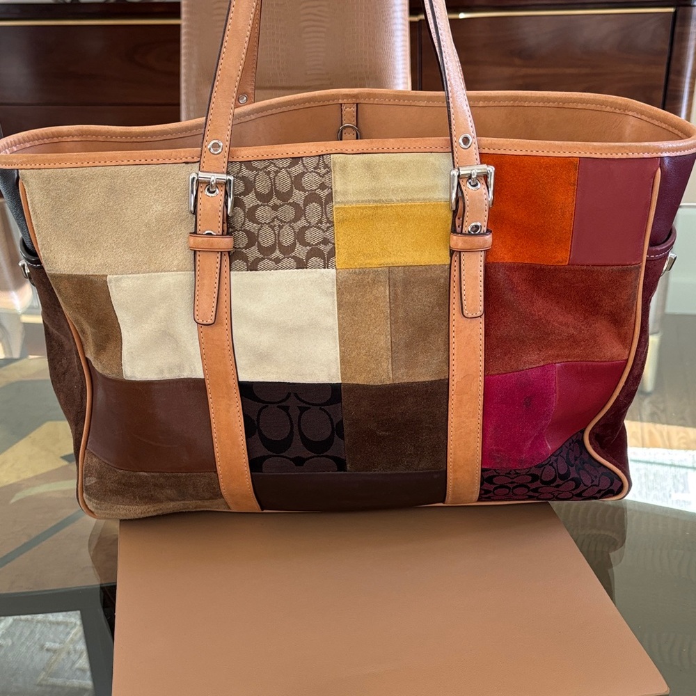 Coach Multicolor Patchwork Tote - image 2